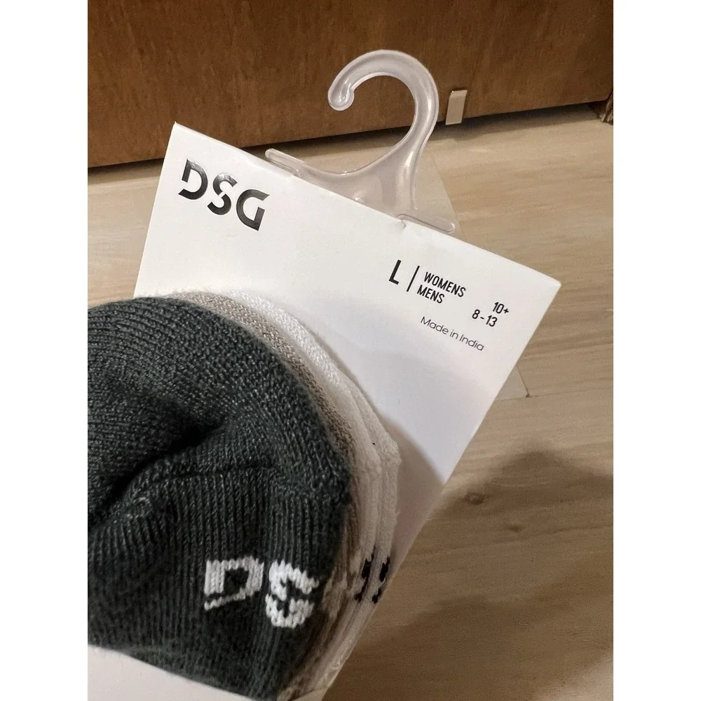 New DSG Quarter Crew Socks Olive Tan White Mens‎ 8-13 Women 10+ Cushioned 3 Pack